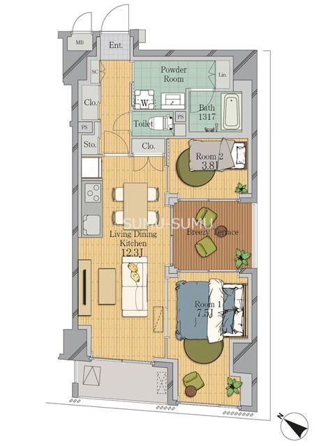 神奈川県横浜市西区平沼１ 平沼橋駅 2LDK マンション 賃貸物件詳細