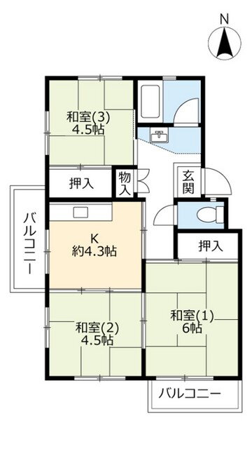 ＵＲ泉北茶山台二丁 4階 3K 賃貸物件詳細