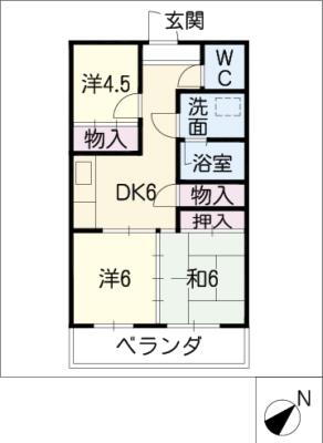 愛知県豊明市大久伝町西 前後駅 3DK マンション 賃貸物件詳細