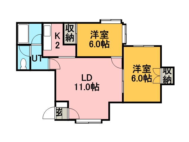 北海道札幌市手稲区曙五条３ 稲穂駅 2LDK アパート 賃貸物件詳細