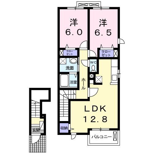 栃木県小山市城東６ 小山駅 2LDK アパート 賃貸物件詳細