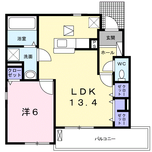 ジェルメ　ハナミヅキＩＩ 1階 1LDK 賃貸物件詳細
