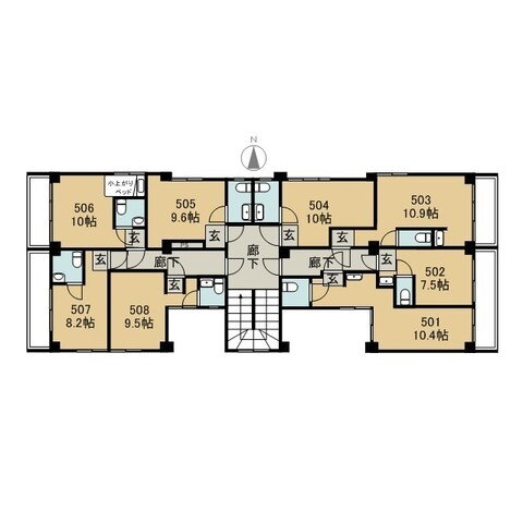 ｓｏｃｉａｌ　ａｐａｒｔｍｅｎｔ　若草共同住宅 5階 ワンルーム 賃貸物件詳細