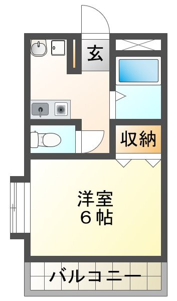 パサージュ西舞子 2階 1K 賃貸物件詳細