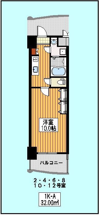 福岡県福岡市中央区清川１ 薬院駅 1K マンション 賃貸物件詳細