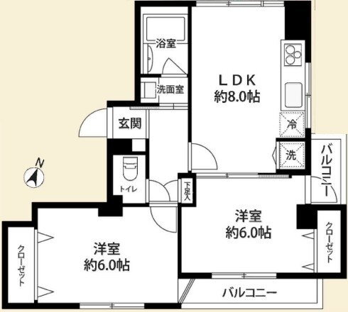 東京都目黒区柿の木坂２ 学芸大学駅 2LDK マンション 賃貸物件詳細