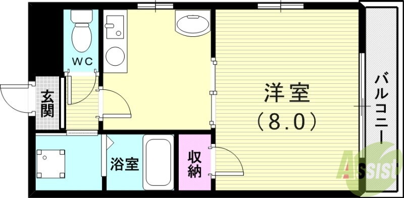 兵庫県神戸市須磨区若宮町３ 須磨海浜公園駅 1K マンション 賃貸物件詳細