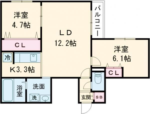 北海道千歳市東雲町５ 千歳駅 2LDK マンション 賃貸物件詳細