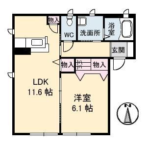 岡山県倉敷市片島町 西阿知駅 1LDK アパート 賃貸物件詳細