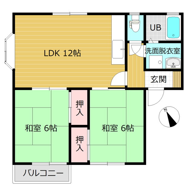 富山県富山市下新本町 富山駅 2LDK アパート 賃貸物件詳細