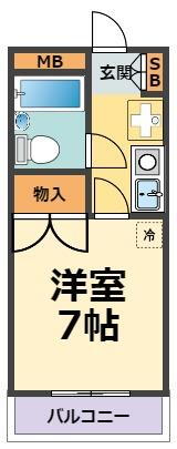 兵庫県西宮市里中町２ 鳴尾・武庫川女子大前駅 1K マンション 賃貸物件詳細