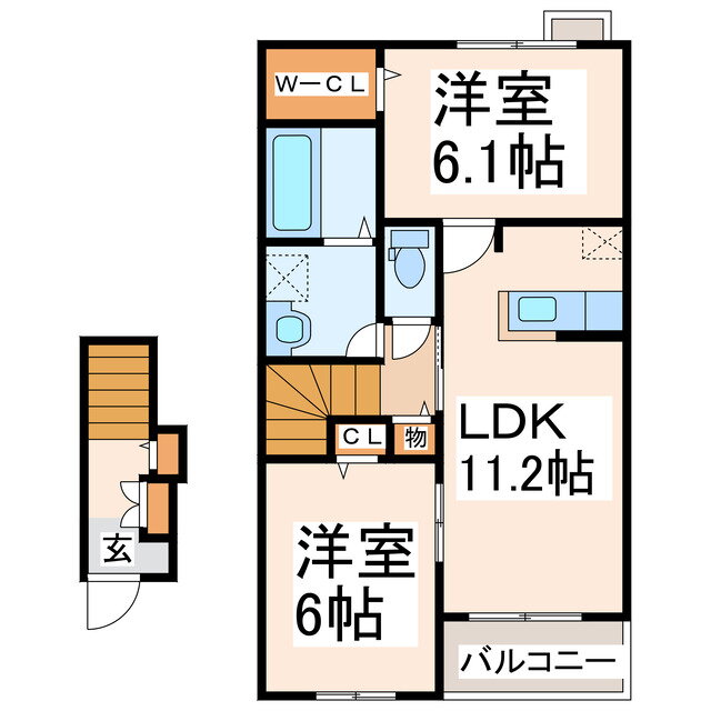 熊本県熊本市西区松尾１ 2LDK アパート 賃貸物件詳細