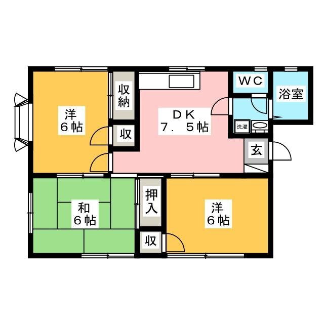 神奈川県平塚市中原１ 平塚駅 3DK アパート 賃貸物件詳細
