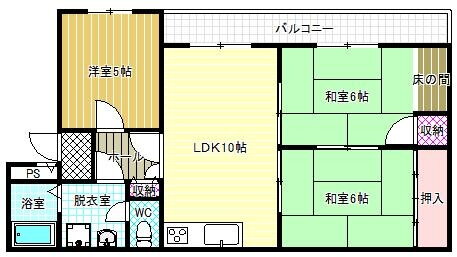 大阪府柏原市本郷４ 柏原駅 3LDK マンション 賃貸物件詳細
