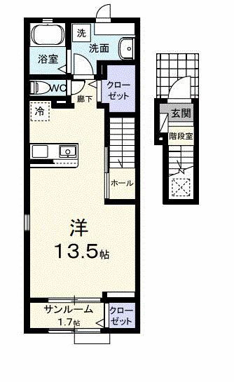 宮城県仙台市青葉区下愛子字二本松 陸前落合駅 ワンルーム アパート 賃貸物件詳細