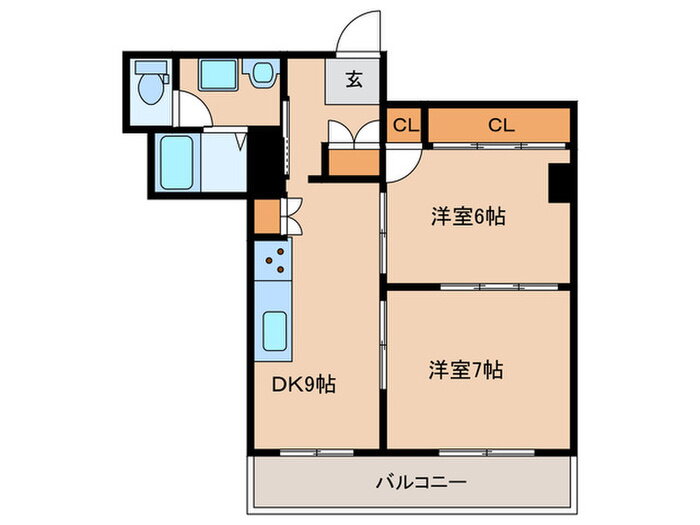福岡県福岡市中央区高砂１ 渡辺通駅 2DK マンション 賃貸物件詳細