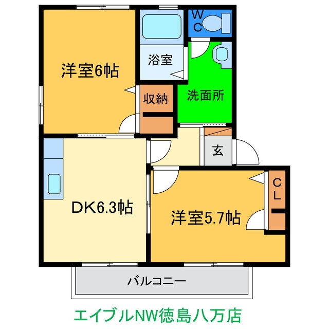 ヴィラージュマルイＢ 2階 2DK 賃貸物件詳細