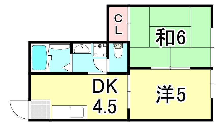 兵庫県神戸市兵庫区上三条町 大倉山駅 2DK アパート 賃貸物件詳細