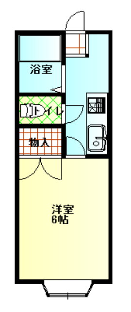コーポ田村 2階 1K 賃貸物件詳細