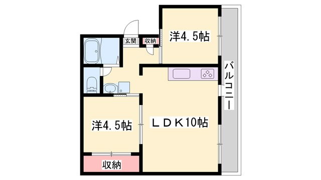 兵庫県神戸市北区君影町４ 鈴蘭台駅 2LDK マンション 賃貸物件詳細