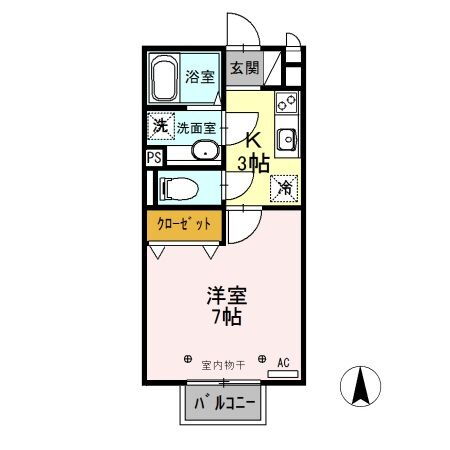 群馬県高崎市江木町 高崎駅 1K アパート 賃貸物件詳細