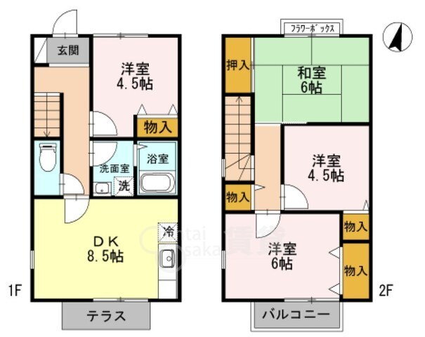 大阪府箕面市新稲５ 牧落駅 4DK 一戸建て 賃貸物件詳細