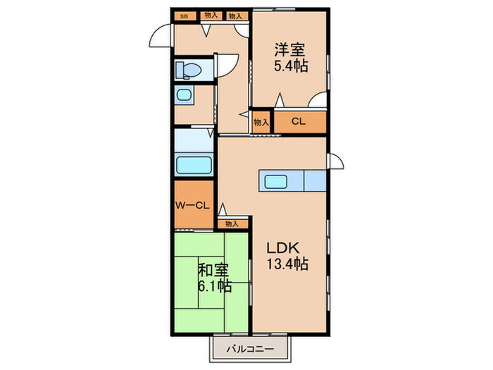 鹿児島県鹿児島市上福元町 谷山駅 2LDK アパート 賃貸物件詳細
