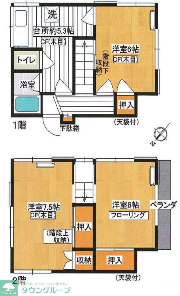 埼玉県ふじみ野市大原２ 上福岡駅 3K 一戸建て 賃貸物件詳細