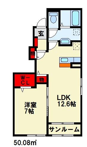 リヴェールコートＩ 1階 1LDK 賃貸物件詳細