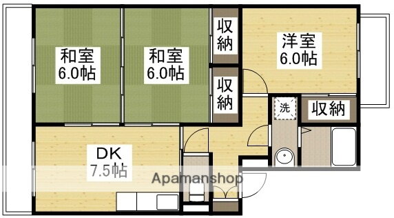 エスポワール 3階 3DK 賃貸物件詳細