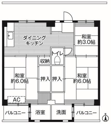 ビレッジハウス鎌倉６号棟 2階 3DK 賃貸物件詳細