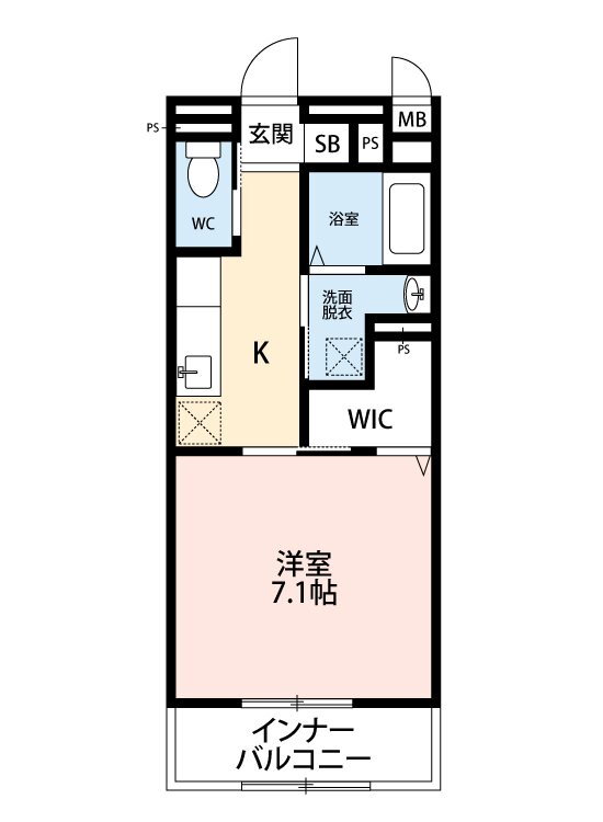 熊本県熊本市中央区西子飼町 藤崎宮前駅 1K マンション 賃貸物件詳細