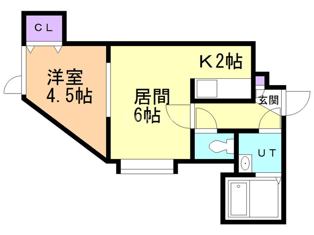 北海道札幌市清田区真栄一条１ 1LDK アパート 賃貸物件詳細