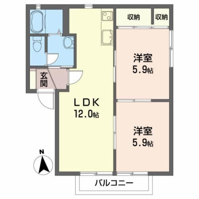 福島県郡山市小原田１ 郡山駅 2LDK アパート 賃貸物件詳細