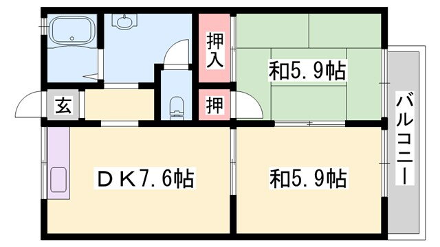 兵庫県西脇市野村町 西脇市駅 2DK アパート 賃貸物件詳細