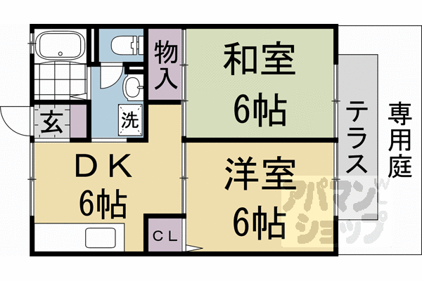 ジュネス片山 1階 2DK 賃貸物件詳細