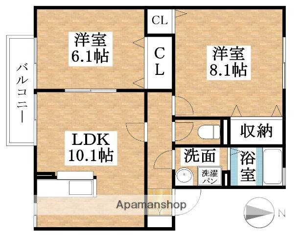 愛知県小牧市大字久保一色 田県神社前駅 2LDK アパート 賃貸物件詳細