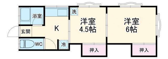 坂本６丁目アパート 2階 2K 賃貸物件詳細