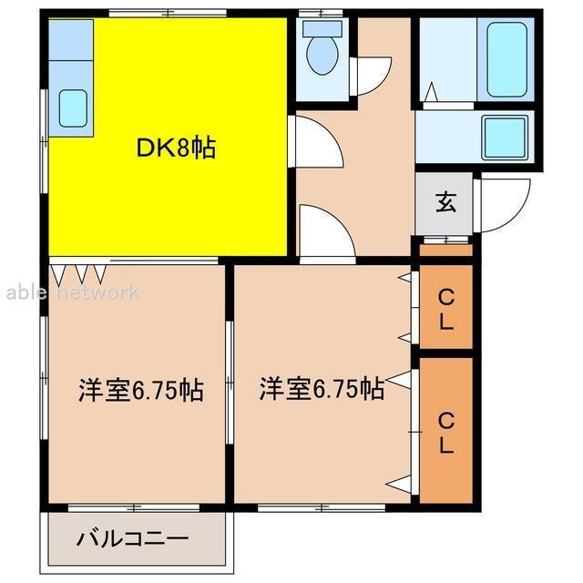 新潟県新潟市東区紫竹３ 新潟駅 2DK アパート 賃貸物件詳細