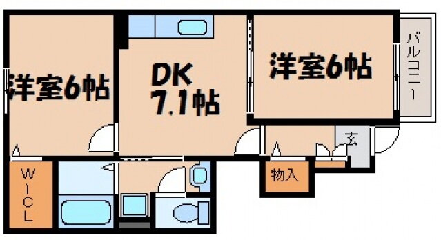 広島県安芸郡熊野町城之堀１ 矢野駅 2DK アパート 賃貸物件詳細
