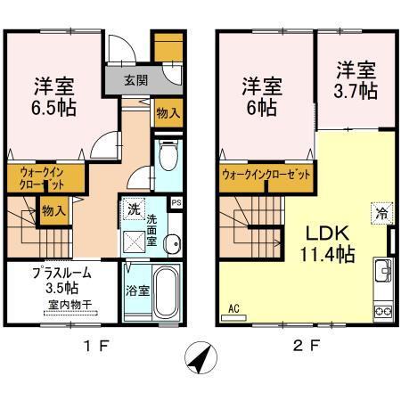 長崎県佐世保市折橋町 3SLDK アパート 賃貸物件詳細