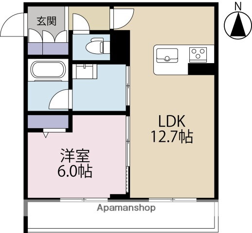 クオレール 1階 1LDK 賃貸物件詳細