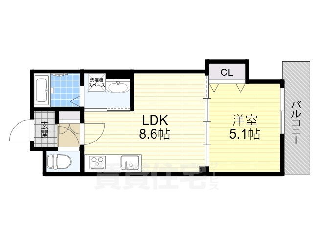 大阪府豊中市永楽荘３ 牧落駅 1LDK アパート 賃貸物件詳細