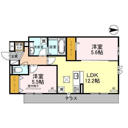 Ｌａ　Ｃａｍｐａｎｕｌａ 1階 2LDK 賃貸物件詳細
