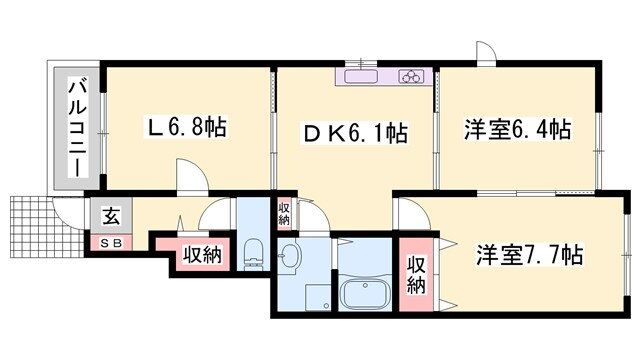 兵庫県小野市王子町 葉多駅 2LDK アパート 賃貸物件詳細