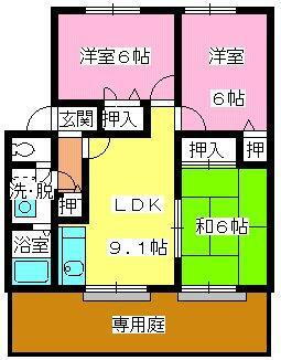 ラヴィタ城南Ｂ・Ｃ 1階 3LDK 賃貸物件詳細