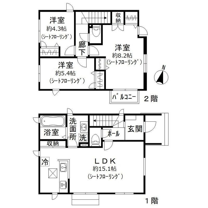 埼玉県所沢市若松町 航空公園駅 3LDK 一戸建て 賃貸物件詳細