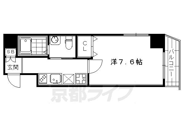 京都府京都市下京区五坊大宮町 大宮駅 1K マンション 賃貸物件詳細