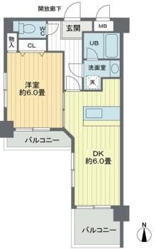 リバーサイド２ 03階 1DK 賃貸物件詳細