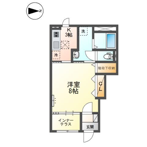 岐阜県岐阜市黒野 岐阜駅 1K アパート 賃貸物件詳細
